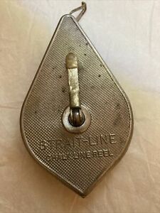 Vintage Irwin Straight-Line Chalk Line Reel Plumb Bob Made in USA Metal