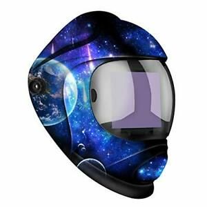 TEKWARE Large Viewing Color Solar Powered Auto Darkening Welding Helmet,