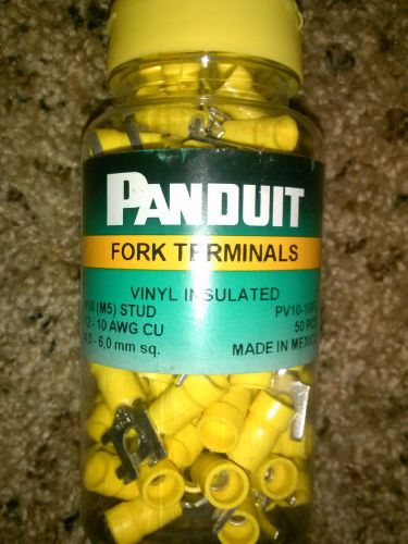 Panduit Ring Terminals #10/M5 Stud PV10-10R-L qty:50