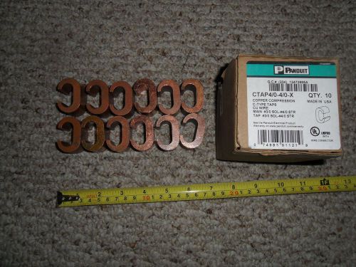 Panduit ctap4/0-4/0-x copper compression c-type taps cu wire new lot of 12 for sale