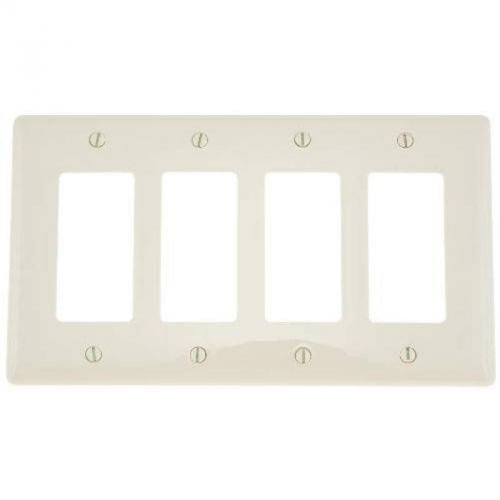 Decorator Wallplate Midi 4-Gang Almond NPJ264LA HUBBELL ELECTRICAL PRODUCTS