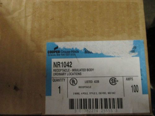 COOPER CROUSE HINDS NR1042 RECEPTACLE (NIB)