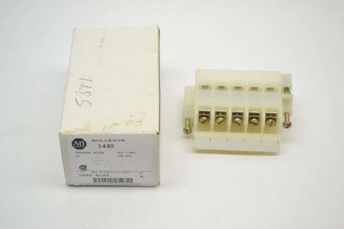 New allen bradley 1492-ec85 5 pole block ser a 600v-ac 25a amp terminal b400769 for sale