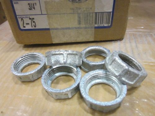 10 THOMAS &amp; BETTS 3/4&#034; CONDUIT BUSHINGS ZINC PLATED NEW