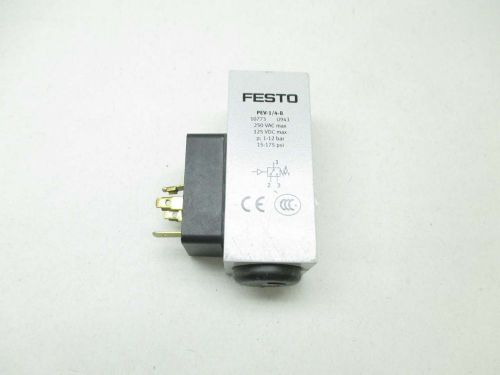 NEW FESTO PEV-1/4-B 10773 15-175 PSI 250V-AC PRESSURE SWITCH D445368