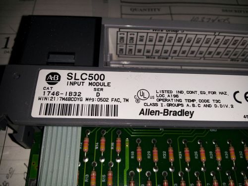 ALLEN BRADLEY SLC500 1746-1B32  USED INPUT MODULE GREAT CONDITION #B3