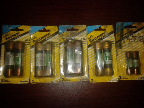 COOPER BUSSMANN GENERAL PURPOSE FUSES LOT 60A, 50A, 45A, 25A, 15A