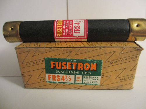 *clearance* 10 pk box of buss buss fusetron frs 4-1/2 time delay dual element for sale