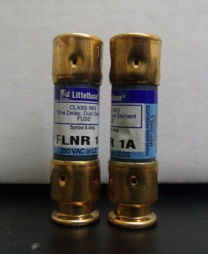 2 BRAND NEW LITTELFUSE FLNR 1A FRNR 1 1A 250V TIME DELAY DUAL ELEMENT