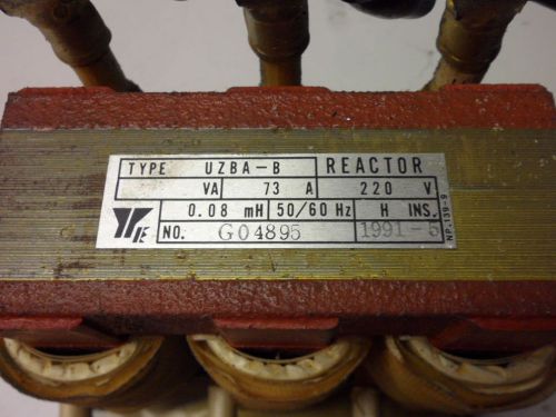 Yaskawa Electric Reactor UZBA-B 220V 73A Power Phase Control Spindle Drive CACR