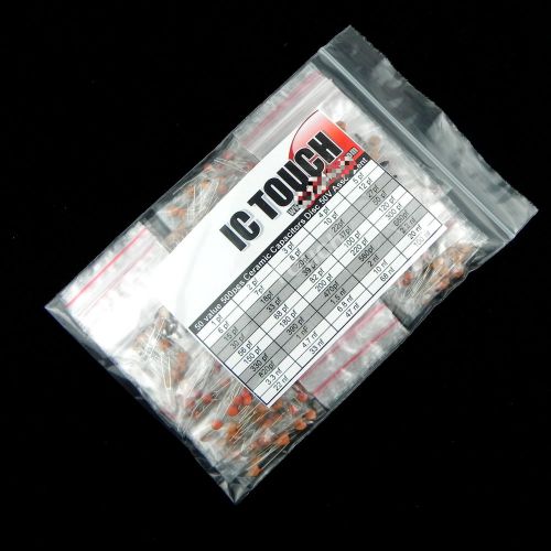 50value 500pcs Ceramic Capacitors Disc 50V Assort Kit (#041)