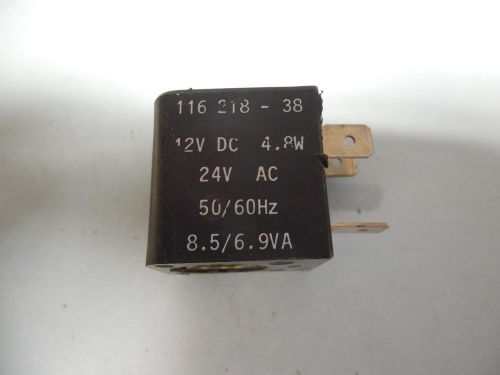 NEW NO NAME SOLENOID COIL 116 218-38 24Vac 8.5/6.9VA 8.5/6.9 VA 11621838