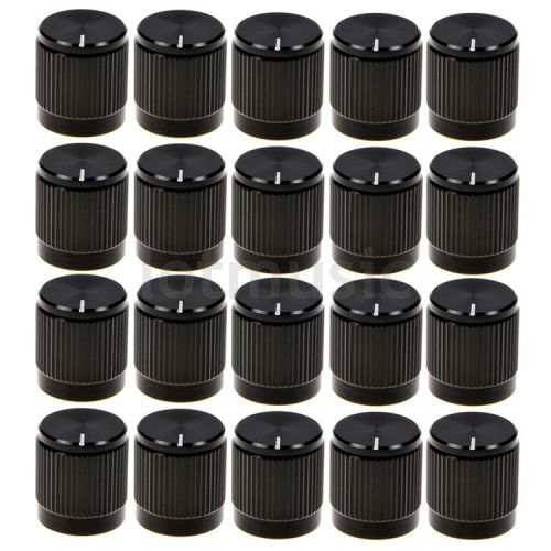 20 pcs Aluminium Alloy ?15x16mm 18T Insert Type Knobs Black