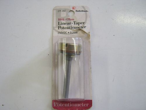 RADIOSHACK, LINEAR-TAPER POTENTIOMETER, P/N 271-092