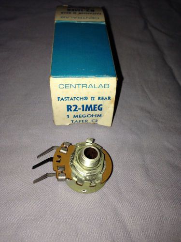 Centralab NOS 1 Meg Potentiometer, Taper C2, R2-1MEG, Fastatch II Rear