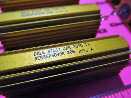 Wirewound Power Resistors,Dale,RER55F309OR,JAN,309 Ohm 1% 30w,20PPM,Flange,2 Pcs