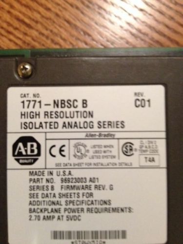 ALLEN BRADLEY 1771-NBSC SERIES B / USED