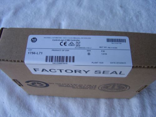 FS  Allen Bradley ControlLogix 2 MB Controller   1756-L71   Date 09/2014  SEALED