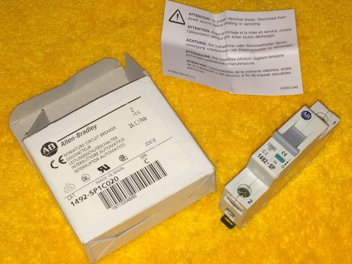 ***NEW*** ALLEN BRADLEY 1492-SP1C020  2 AMP 1-POLE MINIATURE CIRCUIT BREAKER