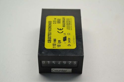 SAIA CBG075D1K0N0N00 MAXMAR 7 DIGIT TOTALIZING MODULE 110V 3.5W COUNTER B389406