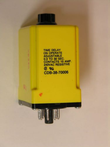 CDB38-70006 Potter Brumfield Time Delay Relay 120 VAC 0.6 sec. to 60 sec. delay