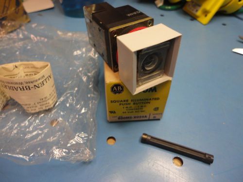 New, Free Ship, Allen Bradley 800MS-X024A Ser D Square Illuminated Push Button