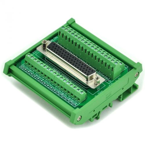 D-SUB DB50 Female DIN Rail Mount Interface Module, Breakout Board.