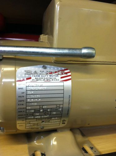 Excellent baldor 3/4 hp fdl3507m motor - 115/230 v, 1 phase, 5/8 shaft, 1725 rpm for sale