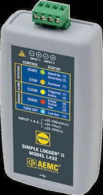 Aemc l432 simple logger ii (dc+/-100mv/1v/10vdc) for sale