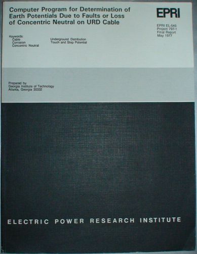 EPRI - Computer Program for determination of Earth Potentials Due to Faults or