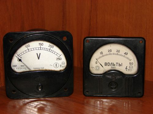 Lot of 2 VINTAGE A.C. VOLTMETER USSR - 1960