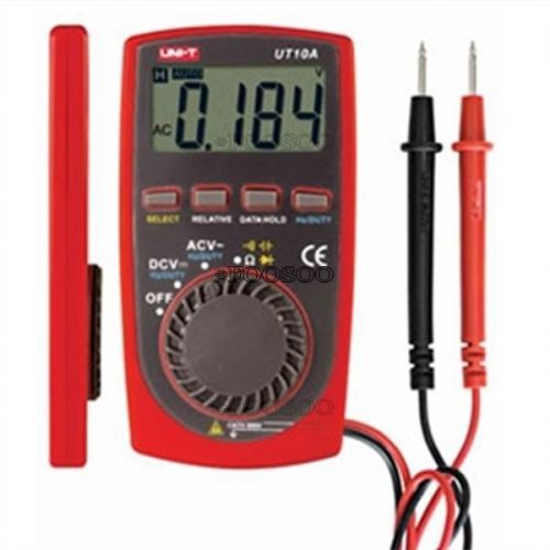 VOLTMETER GAUGE TESTER DIGITAL LCD MULTIMETER UNI-T UT10A POCKET OHM MEASURE