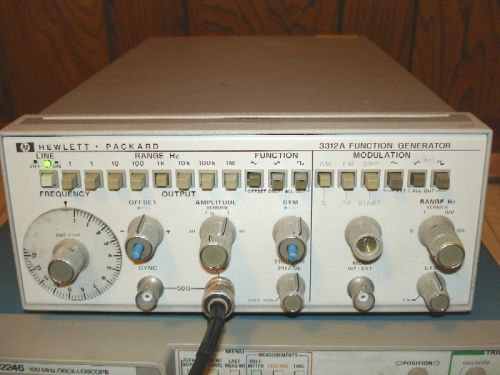 AGILENT HP 3312A 13 MHZ FUNCTION GENERATOR W/MANUAL!!!