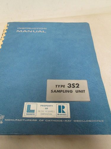 TEKTRONIX TYPE 3S2 SAMPLING UNIT INSTRUCTION MANUAL