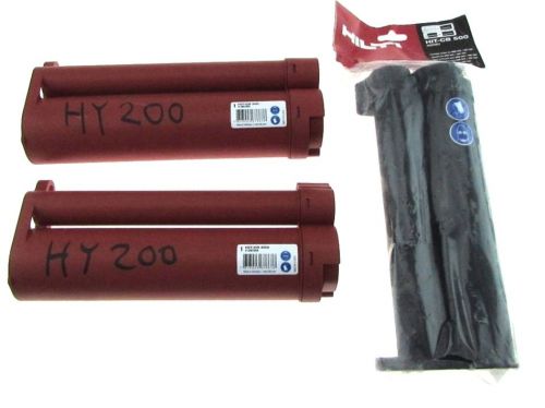 Lot of 3 hilti hit-cb 500 black hit-cr500 red cartridges for hdm dispenser 500 for sale