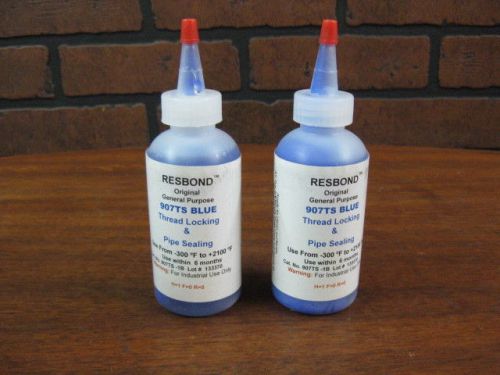 2 Lot NEW RESBOND 907TS BLUE,HI-TEMP 2100 Degree ADHESIVE,Pipe Seal,THREADLOCKER