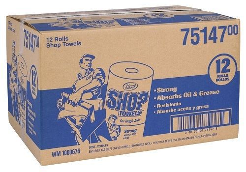 Cleaning Industrial Strong Worknen Shop Paper Towel  11&#034; W x 14&#034; L(12 Pkg