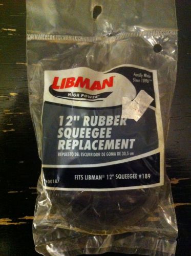 New libman 12&#034; rubber squeegee replacement - lot of 2 - fits 12&#034; #189 for sale