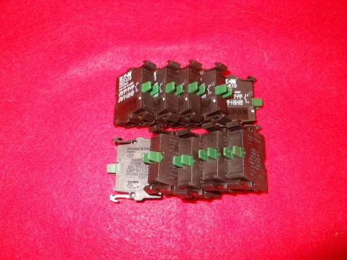 10 Eaton Cutler Hammer M22-K10 CONTACT BLOCK SCREW TERMINAL Green  NO RESERVE!