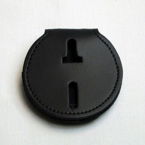 POLICE SHERIFF Round Shape BLACK  Heavy Duty Belt Clip Badge Holder 715-R