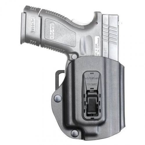 Viridian grn laser taclocx5l holster rh blk 3&#034; &amp; 4&#034; springfieldxd kydex 950-0017 for sale