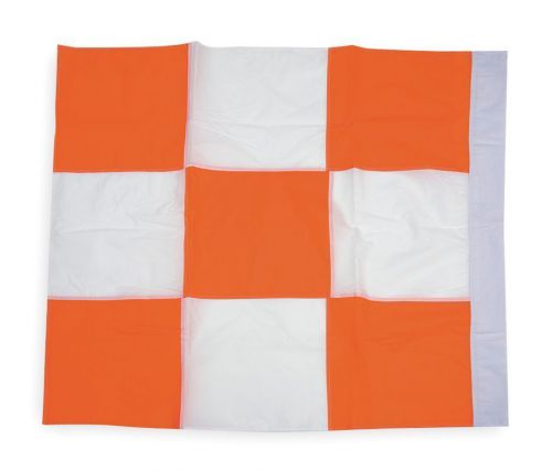 Cortina 03-229-3423 - vinyl airport warning flag, 36&#034; w x 36&#034; h orange on white for sale