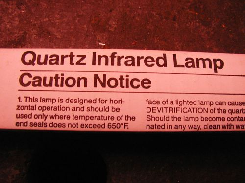 *NEW* GTE SYLVANIA QUARTZ INFRARED LAMP P/N 14P