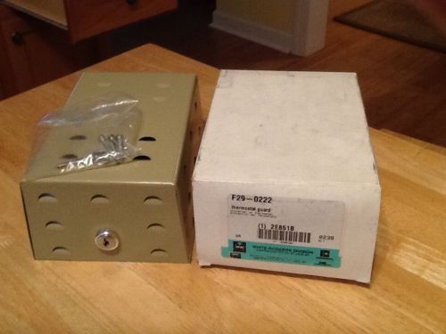 White Rodgers - F29-0222 - Beige Metal Locking Thermostat Guard w/ Key 190-071