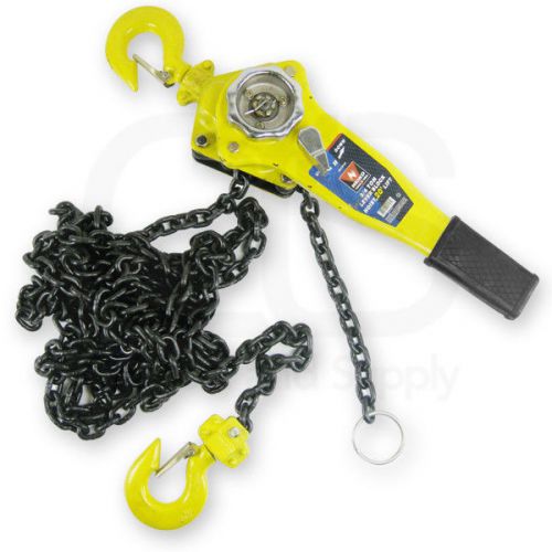 1-1/2 Ton Ratcheting Lever Block Chain Hoist Come Along 20ft Chain 3000lbs