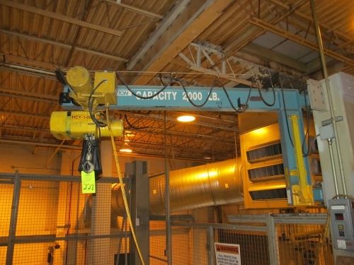 Motivation Industries 1 Ton Wall Mount Jib Crane - 1 Ton Yale Jib Electric Hois