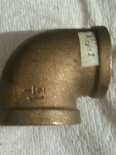 BRASS REDUCING ELBOW 90 1-1/2 &#034; x 1&#034; threaded new