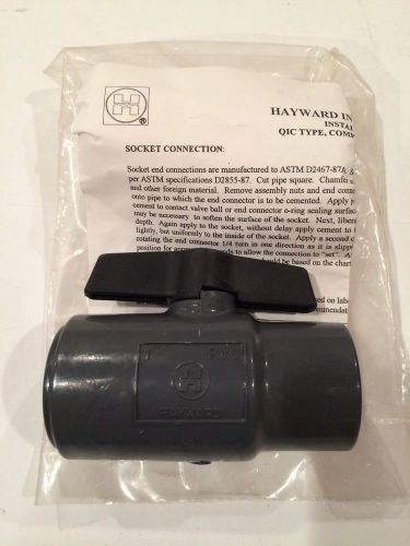 Hayward QV10100T 1&#034; PVC QIC Ball Valve New in Bag