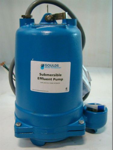 Itt goulds submersible effluent pump 1/2hp rpm3450 1.7amps 460v we0534h for sale
