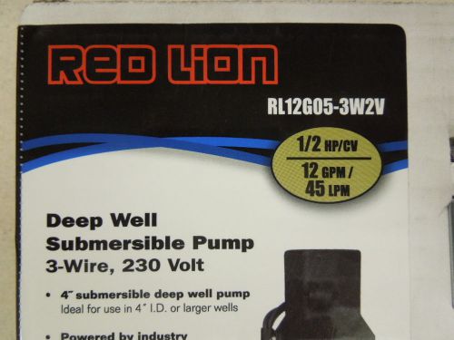 FRANKLIN ELECTRIC RED LION RL12G05-3W2V 1/2HP 3-WIRE 220 VLT SUB PUMP 14942405